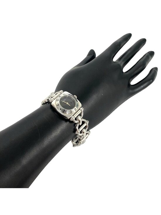 Gucci Horsebit Chain Stainless Steel Quartz Watch Wrist Silver